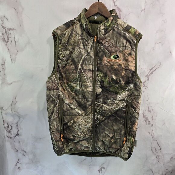 Mossy Oak Men Medium Camo Break Up Country Woodland Reversible Puffer Synthetic - Picture 1 of 12